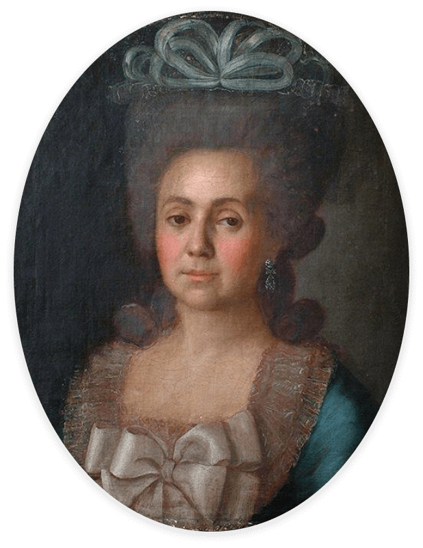 Портрет княгини Екатерины Романовны Дашковой, урожденной графини Воронцовой (1743-1810), худ. Дрождин Петр Семенович, вторая половина XVIII в.