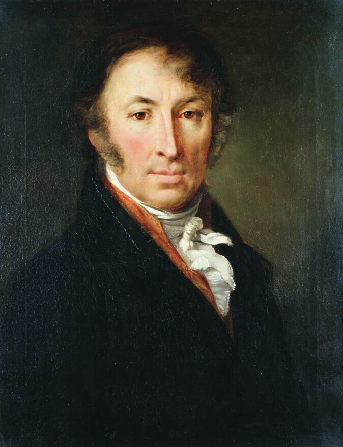 Портрет Николая Михайловича Карамзина. Худ. В. А. Тропинин. 1818